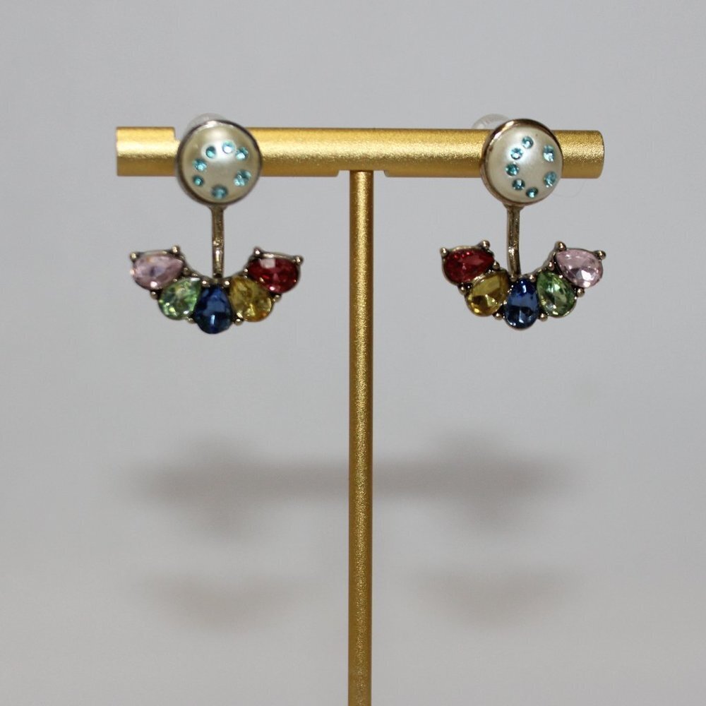Betsey Johnson Stud Stone Fashion Earrings - Picture 2 of 5